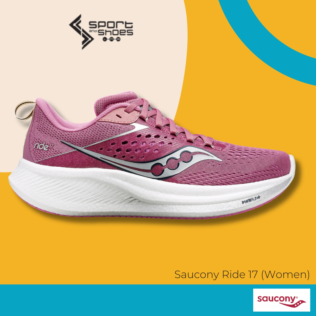 [ซื้อแล้วไม่รับเปลี่ยนคืนทุกกรณี] Saucony Ride17 รองเท้าวิ่ง (สำหรับผู้หญิง)