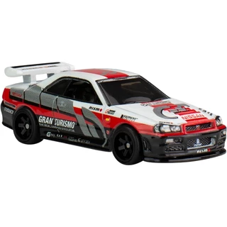 รถเหล็ก HOTWHEELS PREMIUM ของแท้ Pop Culture Gran Turismo - Nissan Skyline GT-R (BNR34)(HWP2024_#HKC28)