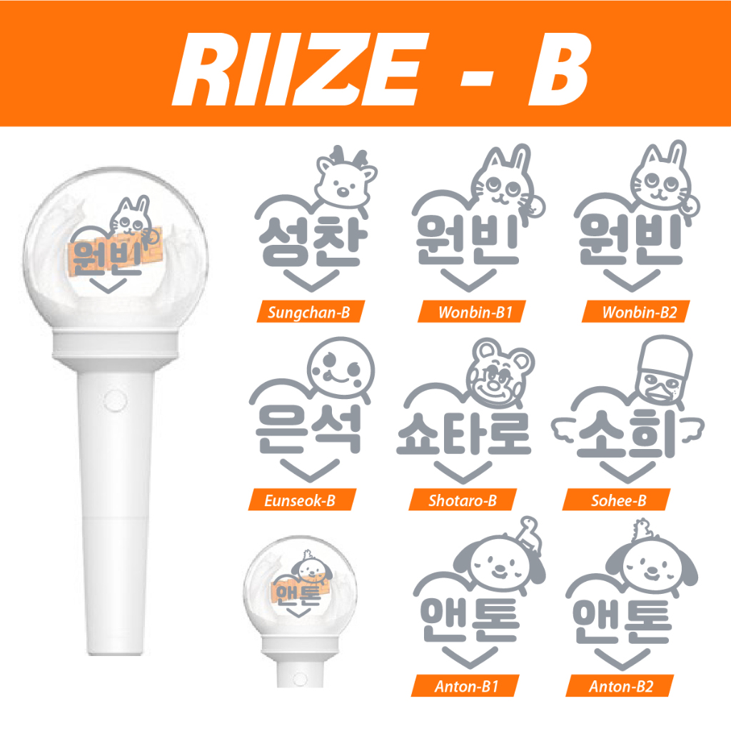 RIIZE Sticker สะท้อนแสง (ติดแท่งไฟ)