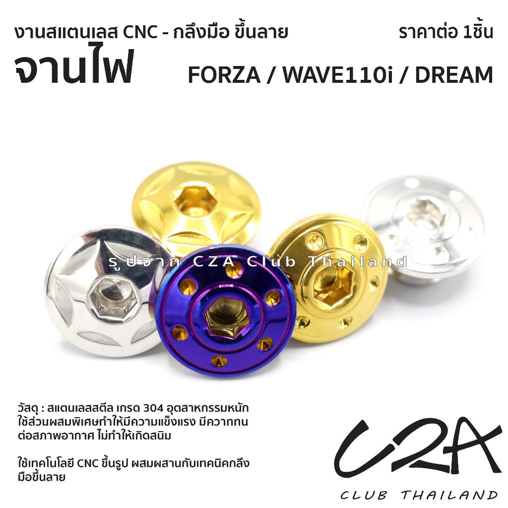 จานไฟ สแตนเลส Wave110i / Dream / อุดเครื่อง Forza อุดเฟืองท้าย งานสแตนเลส ตรงรุ่น ราคาต่อ 1 ชุด