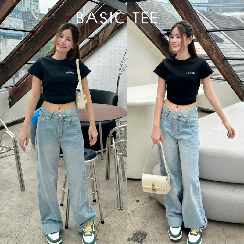 am.simple.clothes - Basic tee - เสื้อครอปสีเบสิค