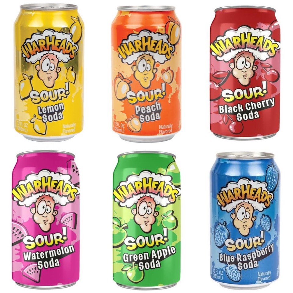 พร้อมส่ง🛵โซดา Warheads Sour Soda 355ml 🇺🇸⭐️