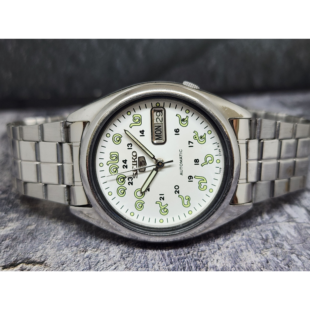 นาฬิกา Seiko Automatic 7009 เลขไทย สภาพสวย เดิม ๆ เดินปกติ หน้าปัดสีขาว