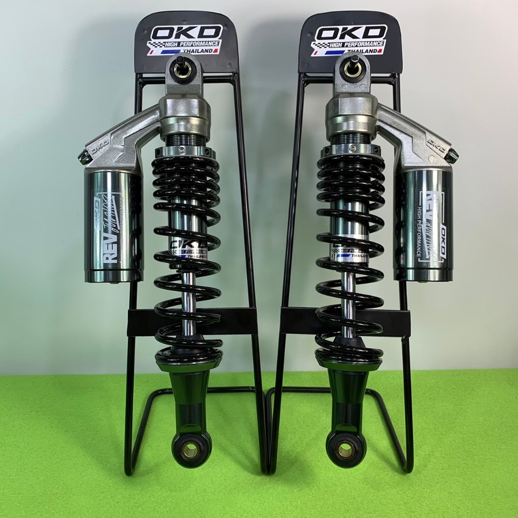 โช๊คหลัง OKD  (สำหรับ WAVE125i  LED ปี2019-2022 หูหลบบังโซ่)รุ่น Rev Junior/ Cyclone RE3 / wave monk