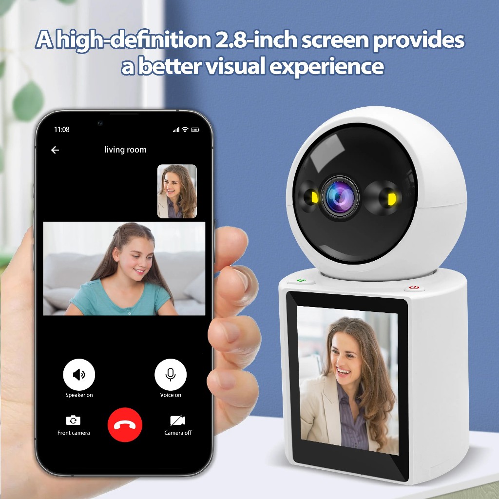 [ ร้านไทย ได้ของเร็ว ] iCSEE กล้องวงจรปิดในบ้าน โทรออกได้ DP06 มีจอแสดงภาพ Video Calling Smart Camera