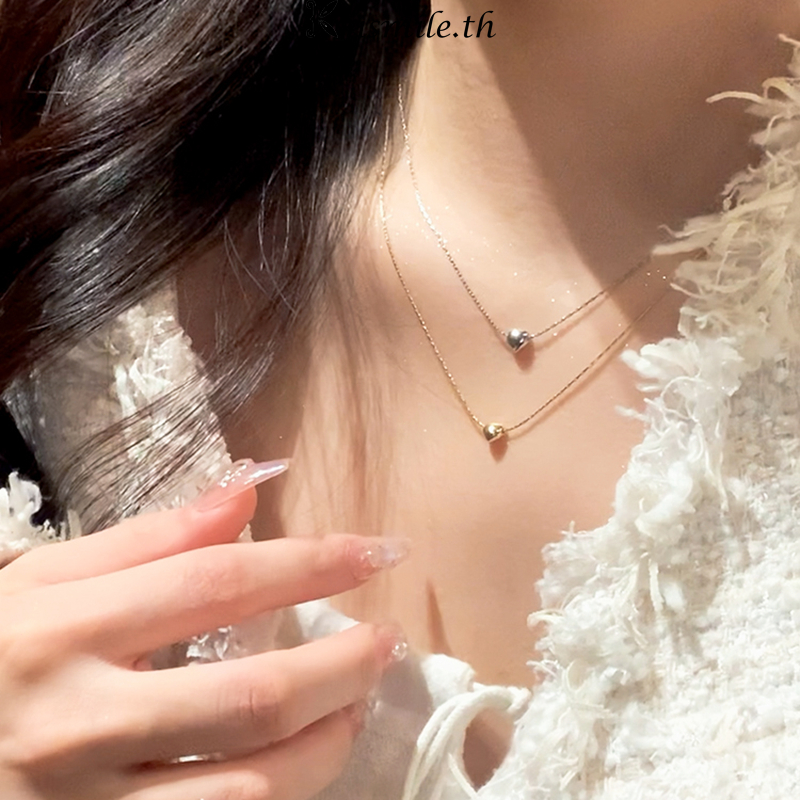 COD-ในไทย💖สร้อยคอ จี้รูปหัวใจ โซ่ไหปลาร้า Insสไตล์เกาหลีเรียบง่าย แฟชั่นสําหรับผู้หญิง ไม่ตกสี ไม่ทําให้แพ้ง่าย-Kri