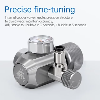 Week Aqua CO2 Regulator CGA320 หัวเรกกูเรเตอร์สำหรับถังคาร์บอนไดออกไซด์