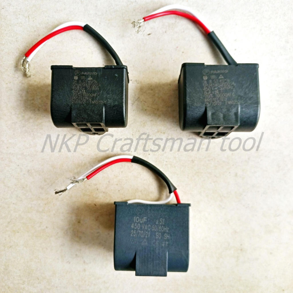 คอนเดนเซอร์ PARNO ขนาด 6uF 8uF 10uF 450V. 4เหลี่ยม อย่างดี