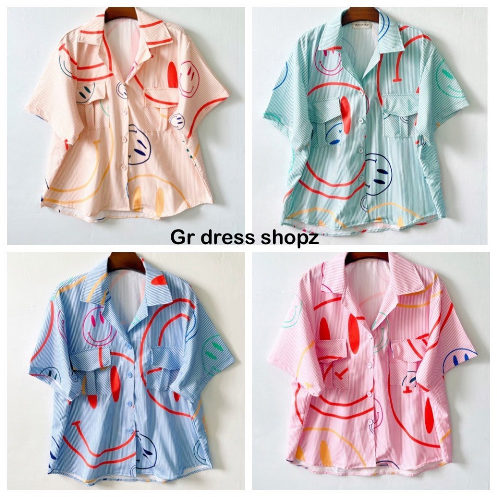 ป้าย P.pream shop เสื้อลายเปลือกไม้ปลายแขนเบิ้ล