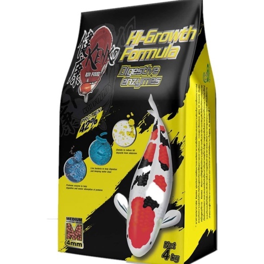 Kenko อาหารปลาคาร์ฟ Hi Growth Digestive Enzyme Formula 4 kg.