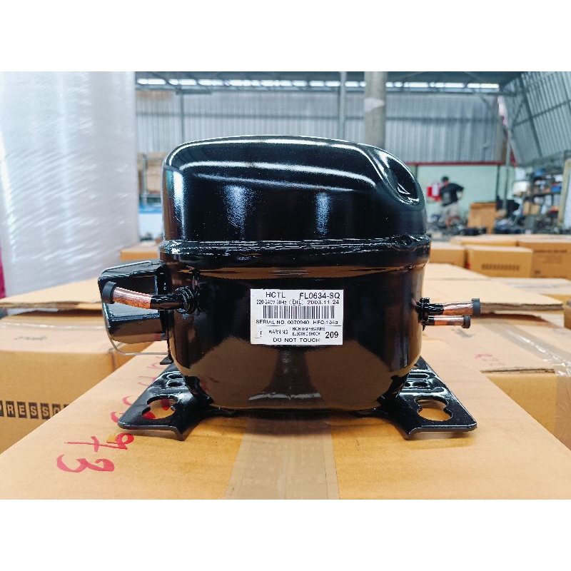 คอมเพรสเซอร์ ตู้เย็น ประตูเดียว รุ่น  FL0634 ขนาด 1/8 แรง น้ำยา R134