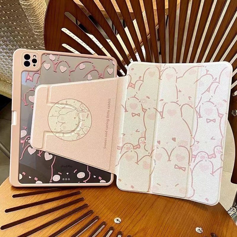 เคสสำหรับ ไอแพด หมุนได้ 360 องศา ใช้ได้กับ Gen7/8/9 10.2 gen10 Gen11 A16 Pro11 2018-21 Air4 Air5 10.9 Air6 2024 Air7case