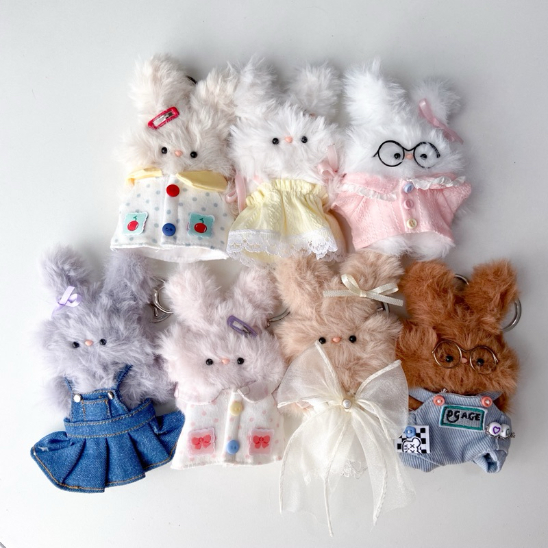 Fluffy families - fluffy bunny พวงกุญแจน้องกระต่าย