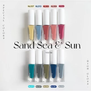 Madar ยาทาเล็บ [Special Colors] Sand Sea & Sun สีเจลไม่ต้องอบ High Gloss ขนาด 7 ML.