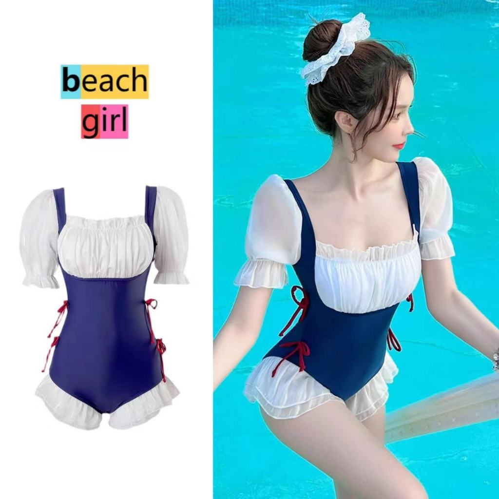 beachgirl ชุดว่ายน้ำวันพีช แฟชั่น น่ารัก ชุดไปทะเล ผ้าแห้งเร็ว #0354