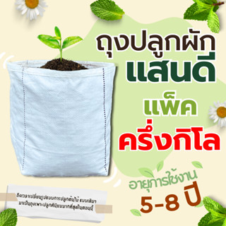 ถุงปลูกแสนดี สำหรับเพาะชำ ปลูกผัก ระบายน้ำดี รากเดินไว​ ใช้ท…