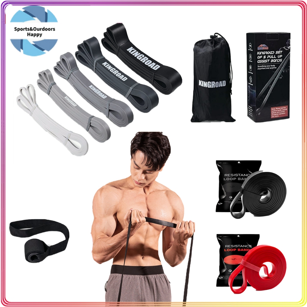 ชุดยางยืดออกกำลังกาย ยางออกกำลังกาย ของแทั 5 เส้น/5 ระดับแรงต้าน ยางดึงข้อ ยางยืดบริหารกล้ามเนื้อ resistance band