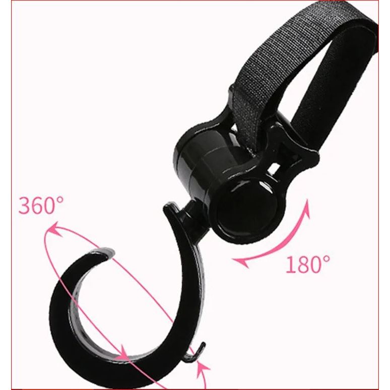 ตะขอแขวนของอเนกประสงค์ (1 ชิ้น)  หมุนได้ 360 องศา ตะขอเกี่ยวของมอเตอร์ไซค์ ตะขอแขวนถุงแกง ตะขอแขวนสัมภาระติดรถเข็นเด็ก - รูปที่ 5