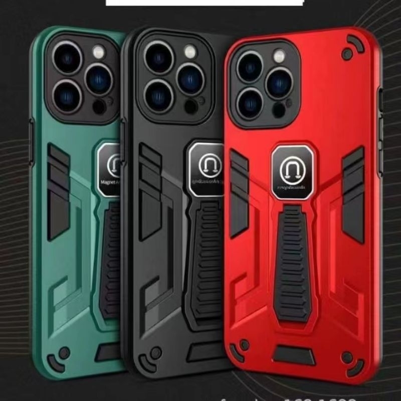 {ส่งจากไทย}🔥เคส iPhone​ i15 i15Pro​ i15plus i15promax​ แม่เหล็กหุ่นยนต์ มีขาตั้ง ตั้งได้ กันกระแทก T