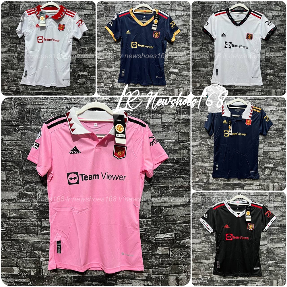 เสื้อกีฬา เสื้อบอลผู้หญิง เข้ารูป เสื้อบอลเลดี้ M-UTD สีขายดี ☑️อกก่อนยืด 32ถึง38
