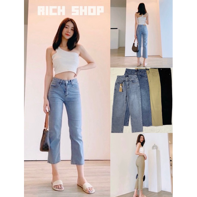 NINA JEANS (S-2XL) กางเกงยีนส์ผ้ายืด (5 ส่วน) เข้ารูป ทรงสวย