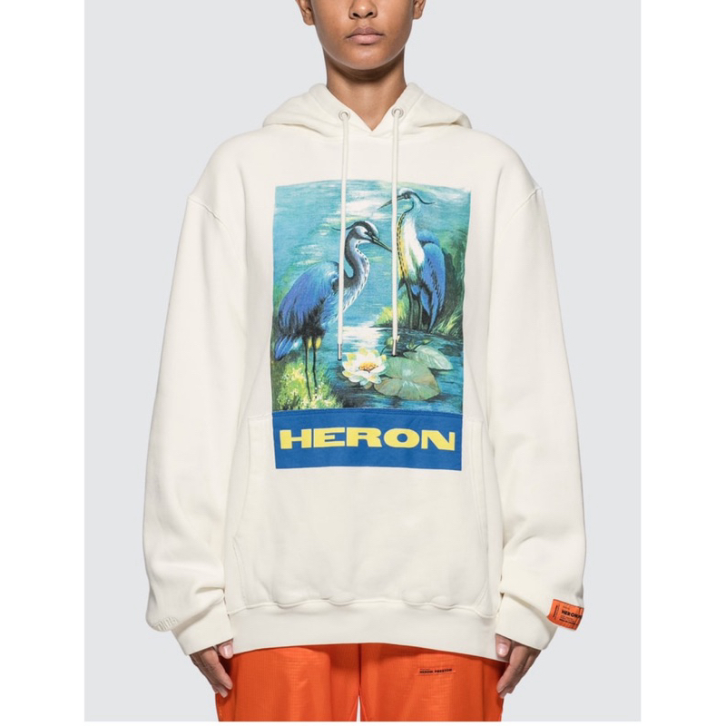 ใหม่พร้อมส่ง ของแท้ ฮู้ดดี้ Heron Preston Permanent Off White colorway Hoodie