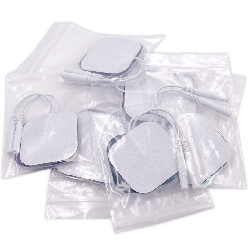 (ราคา 1 คู่ )TENS  แผ่นอิเล็กโทรดไฟฟ้า ขนาด 4x4 ซม. 5x5 ซม. สําหรับเครื่องนวดร่างกาย กระตุ้นกล้ามเนื้อ