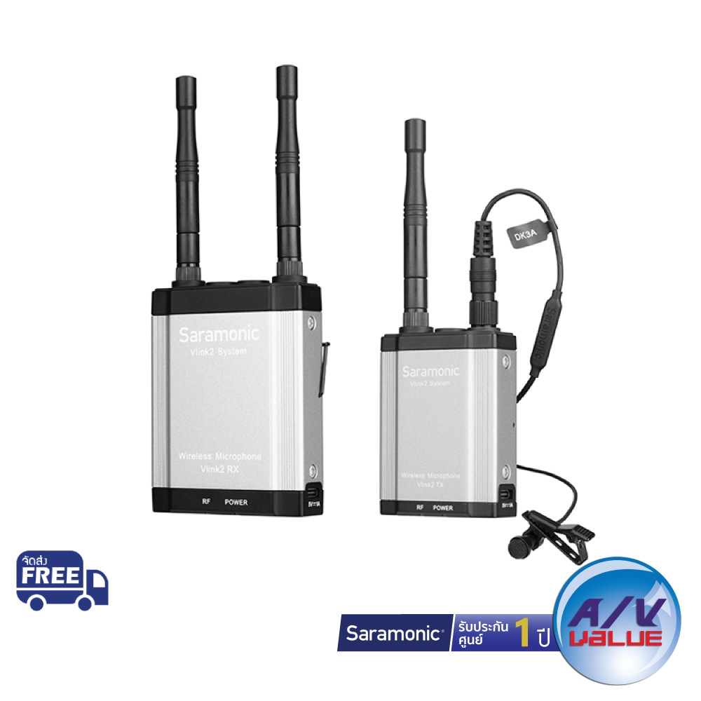 Saramonic Vlink 2 Kit 1 (TX+RX) -  2.4 GHz Wireless Microphone System