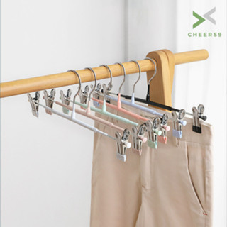 ไม้แขวนเสื้อ ไม้เเขวนแบบหนีบผ้า pants hanger 5ชิ้น 10ชิ้น ทน…