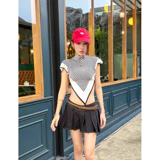 เสื้ออัดพลีทลายสวยมาก งานแรร์ หรูมาก 💖