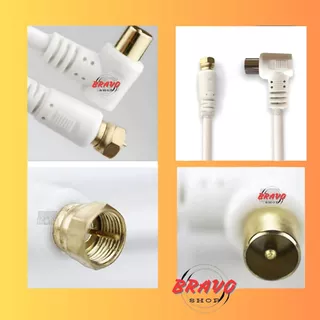 สายอากาศทีวี สายกล่องดาวเทียม สายอากาศคอนโด สาย RF+F ยาว1.5/3/5/10 เมตร