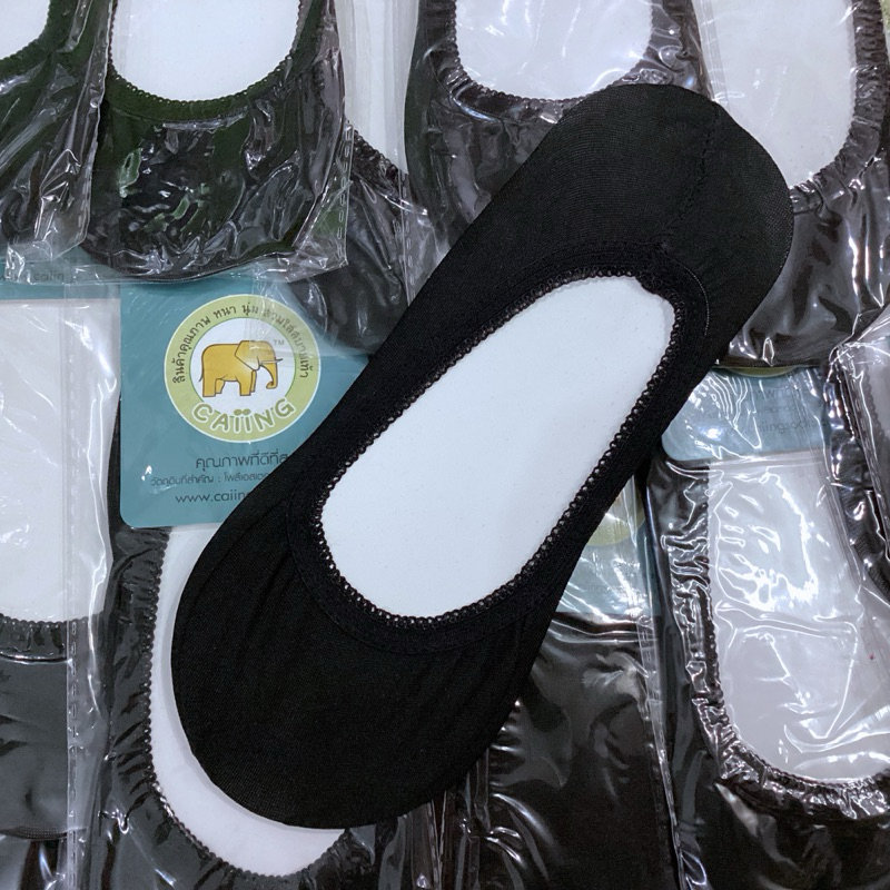 ถุงเท้าคัทชูสีดำ อุปกรณ์คัทชูขนาดฟรีไซส์ เนื้อนุ่ม ใส่สบาย