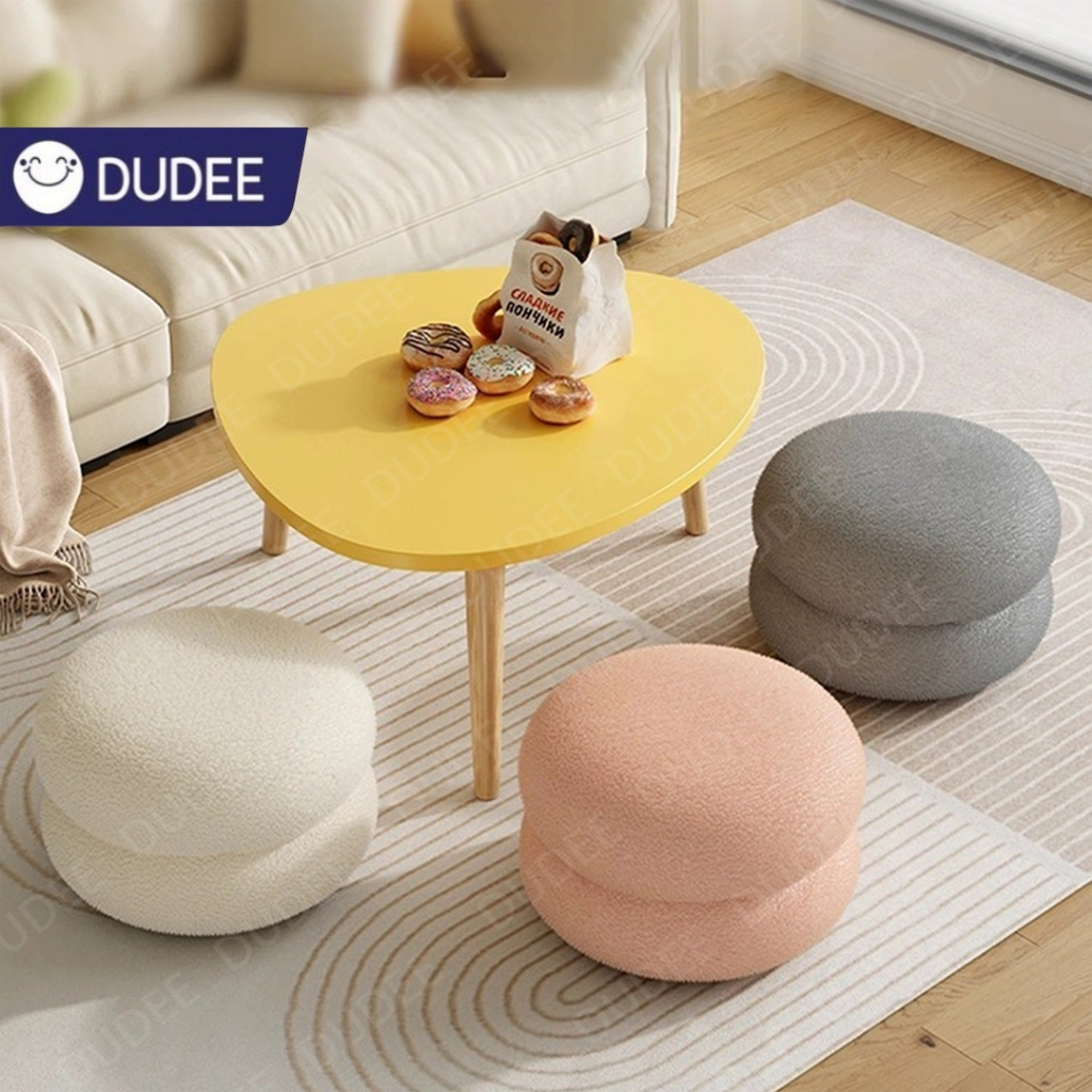 DUDEE เก้าอี้สตูล เก้าอี้ทรงกลม สไตล์มินิมอล ตกแต่งห้องให้น่ารักขึ้น