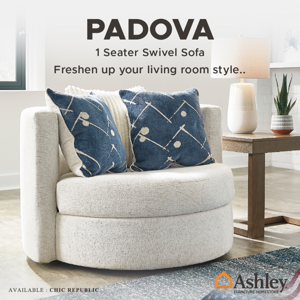 Ashley โซฟาหมุนได้ 1 ที่นั่ง รุ่น PADOVA 1 Seater Swivel Sofa