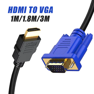 ร้านอยู่ที่ไทย ต่อทีวี！！สายแปลง HDMI to VGA 1/1.8/3เมรต รองรับ Full HD 1080p โปรเจคเตอร์ หน้าจอแสดงผล