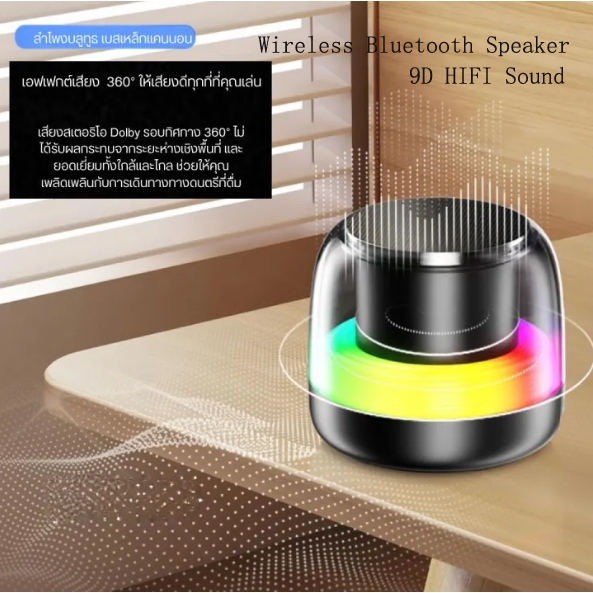 🔊ลำโพงบลูทูธไร้สาย🔊 ลำโพงไฟ ลำโพงโคมไฟพกพา โคมไฟ โหมดไฟหลายแบบ ลำโพง USB ลำโพงขนาดเล็ก Wireless Bluetooth Speaker