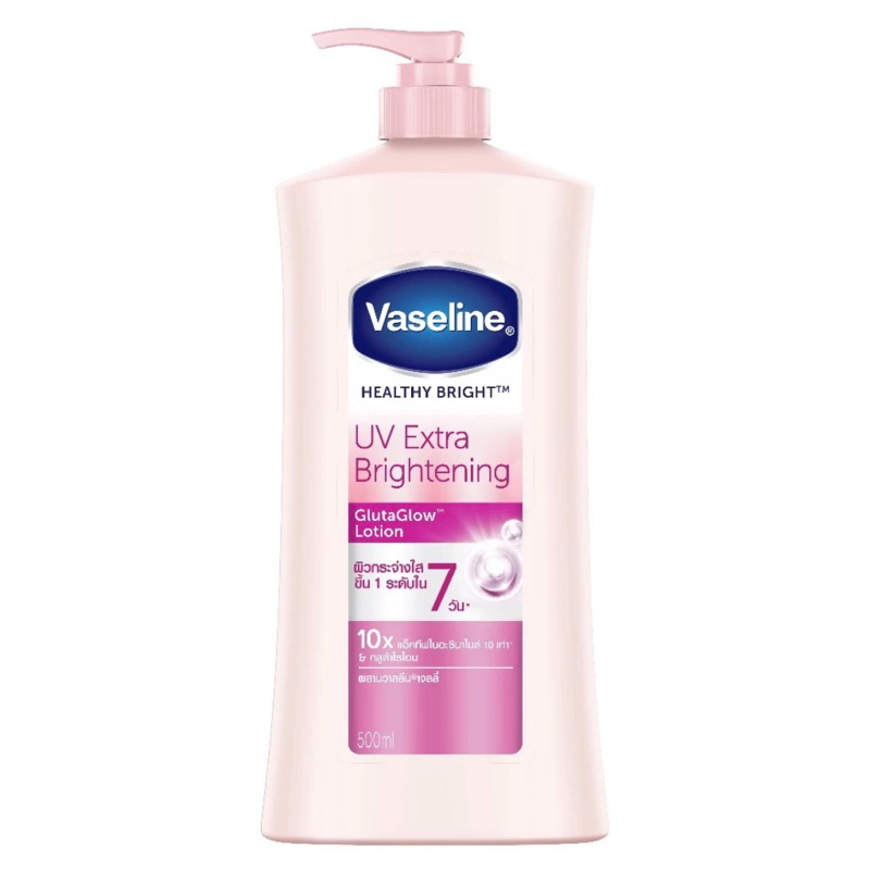 VASELINE - Healthy Bright UV Extra Brightening Gluta-Glow Lotion (500 ml.) โลชั่น