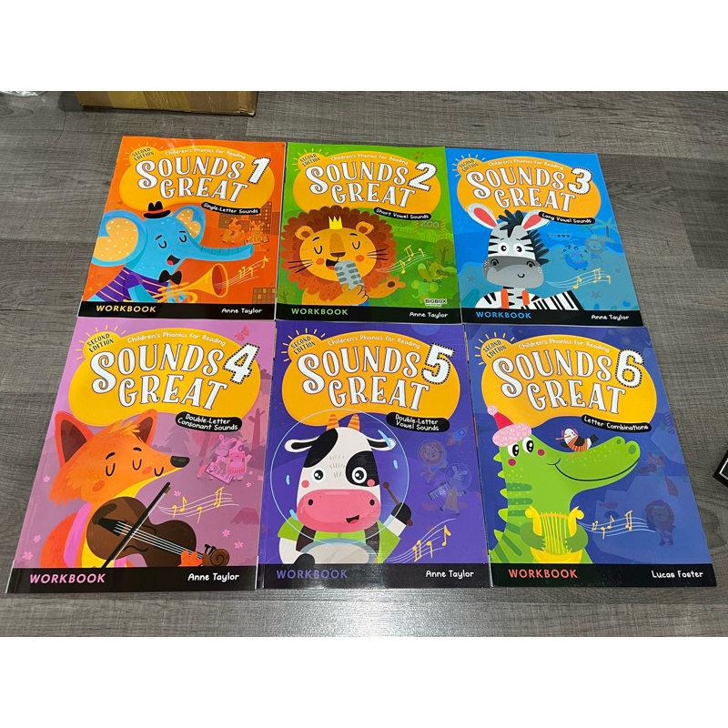 Sounds Great Workbook เล่ม 1-6 แบบฝึกหัดสอนโฟนิกส์ ของแท้