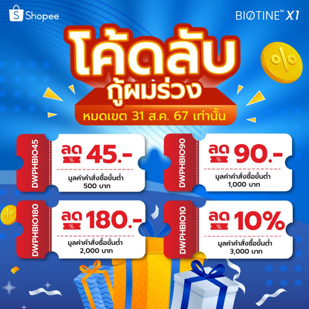 BIOTINE X1 (ไบโอไทน์ เอ็กวัน) ซื้อ 6 แถม 2 กระตุ้นการงอก ผมแข็งแรง ร่วงยาก แก้ปัญหาผมบาง เถิก ล้าน - รูปที่ 7