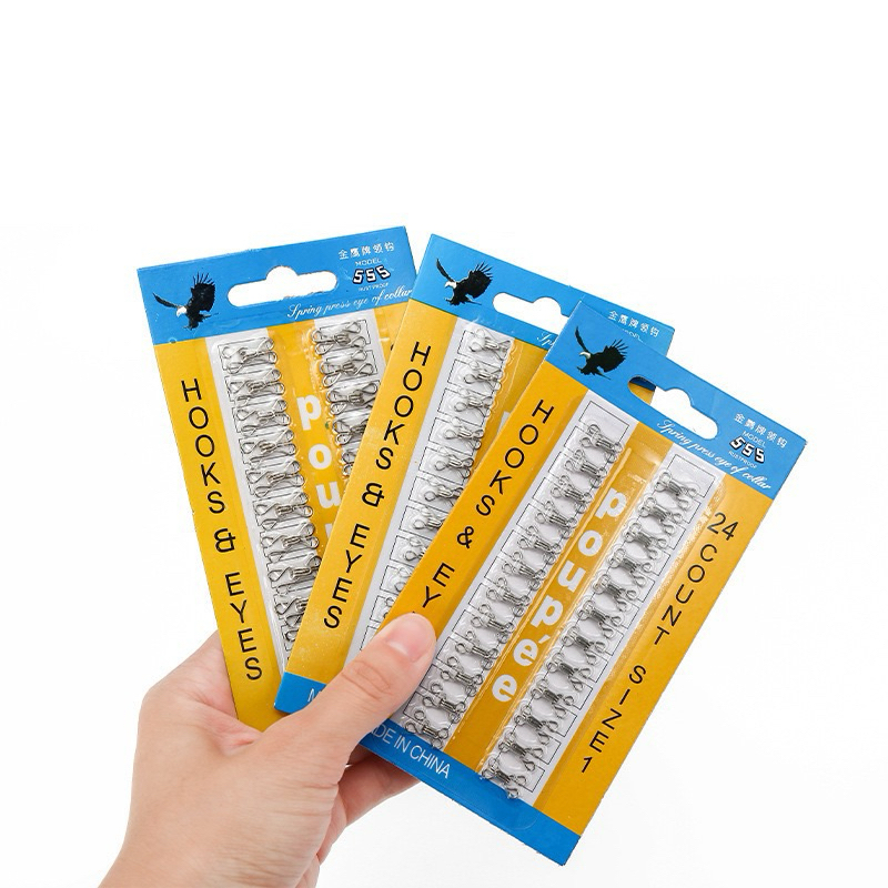 ตะขอเสื้อใน ตะขอตัวหนอน แบบสอย สีเงิน ตรานก มี5ขนาด เบอร์0-1-2-3-4 เกรดดี