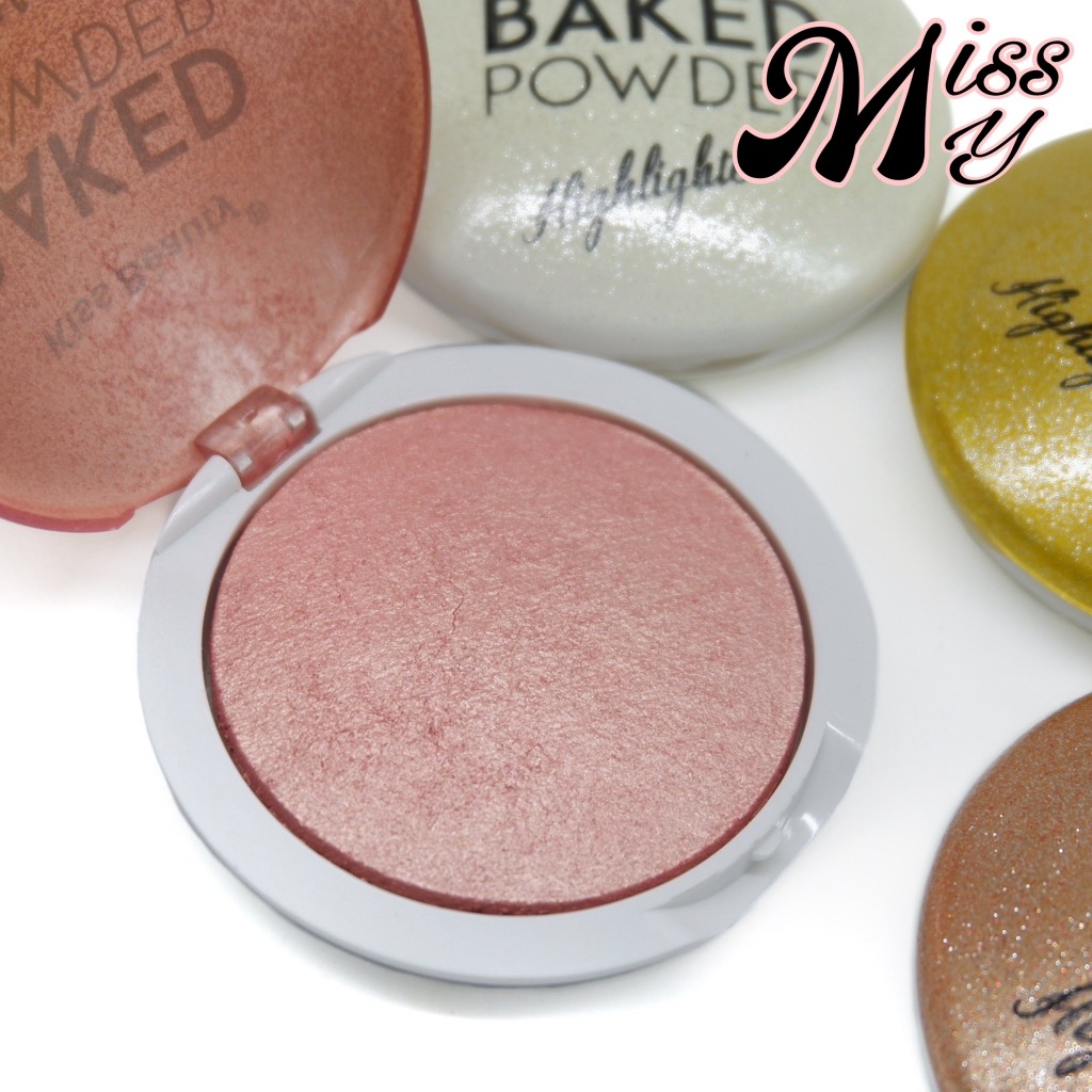 Kiss Beauty Glow Highlighter Baked Powder ไฮไลท์เนื้อคุ้กกี้ เนียนนุ่ม กระจายแสง ผิวโกลว์เข้ากับทุกเฉดสี
