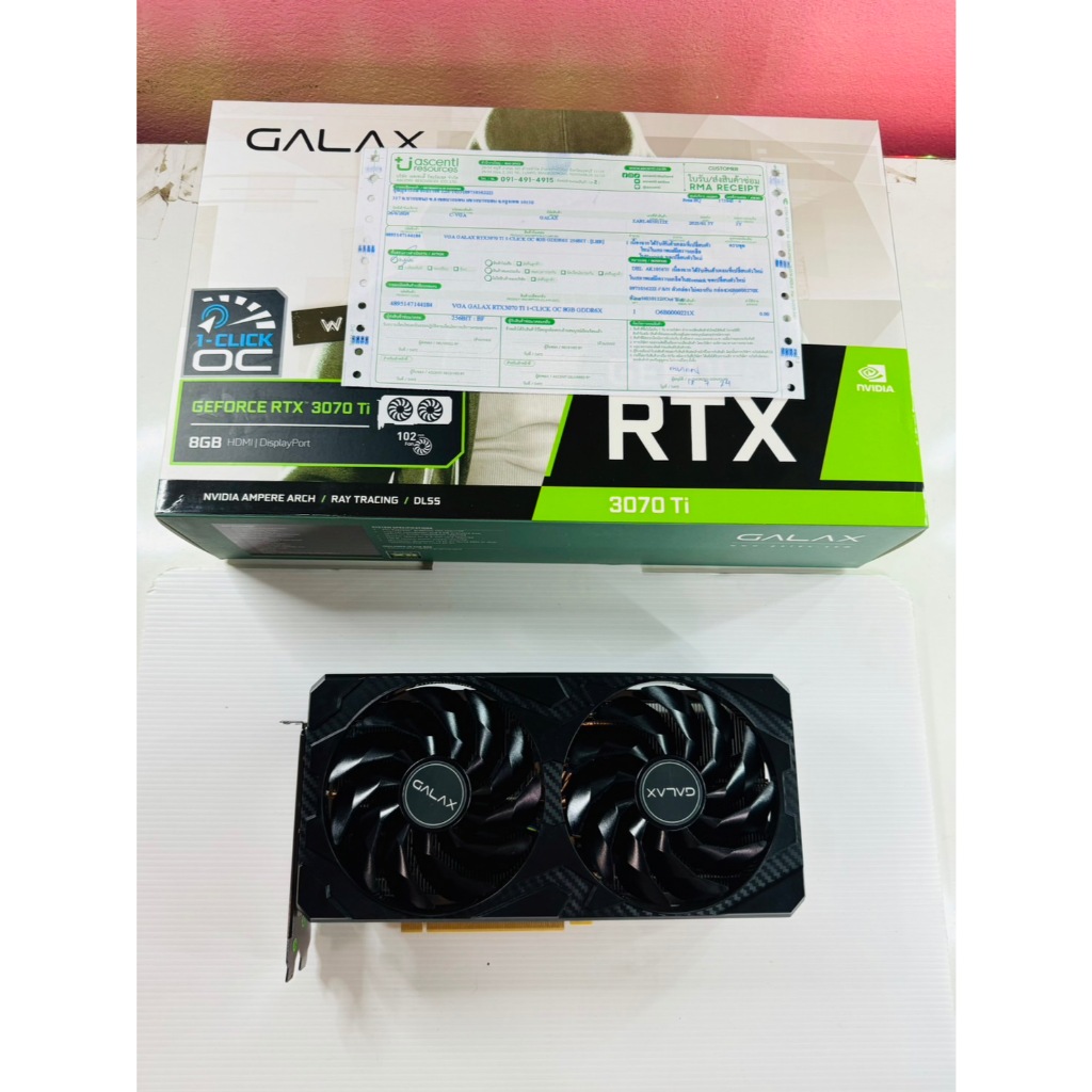 ขายการ์ดจอมือสอง GALAX 1-CLICK RTX3070Ti 8GB