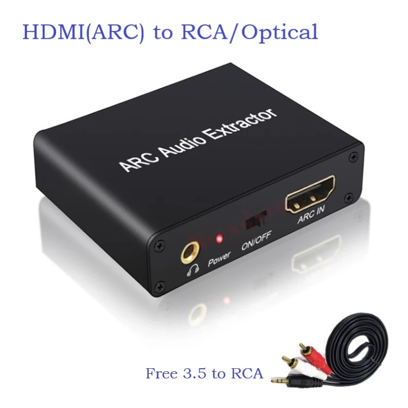 HDMI ARC Audio Extractor TV to aux rca optical coaxcial DAC digital to analog