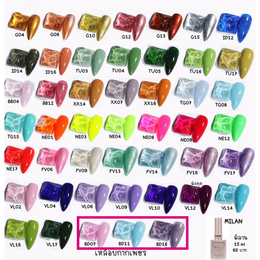 XH3.Sale!!! โล๊ะสต็อค สีมิลานขนาด 15 ml ถูกมากก ขายขาดทุนค่ะ