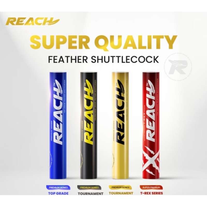 Reach ลูกแบดมินตัน คุณภาพดี 1 หลอด บรรจุ 12 ลูก ราคา ถูกที่สุด ดีลบีเคเค