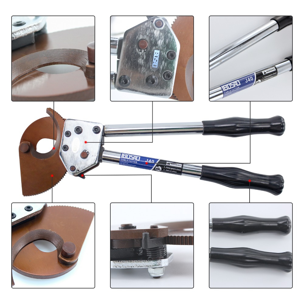 ตัดสายเคเบิล J40เครื่องตัดสายเคเบิลเกียร์,เครื่องตัดสายเคเบิลด้วยมือ สายอลูมิเนียมทองแดง วงล้อ เครื่องตัดสลักเกลียว สายต - รูปที่ 4