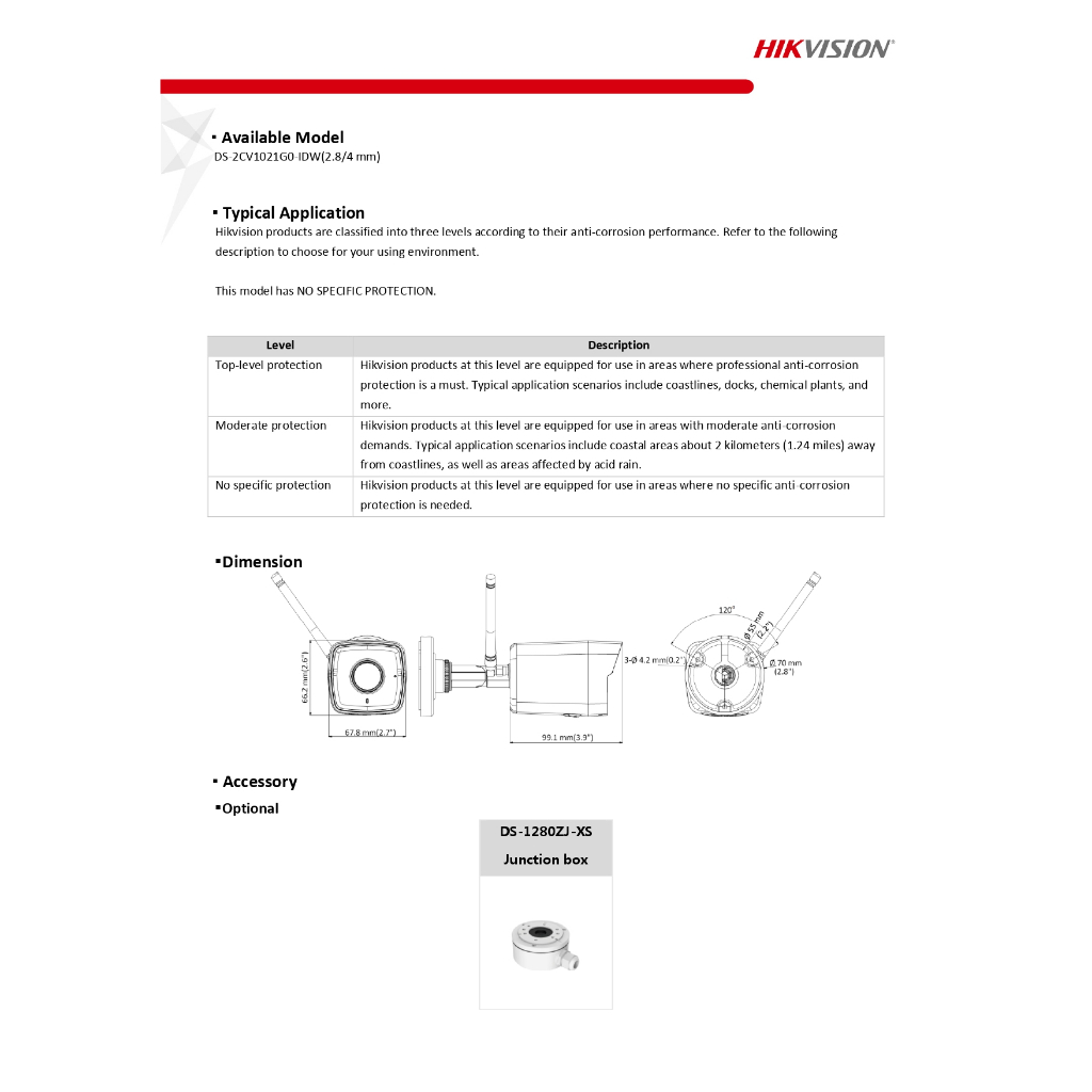 HIKVISION ชุดกล้องวงจรปิด IP Wi-Fi kit 2MP รุ่น NK42W08H(E) : DS-7108NI-K1/W/M + DS-2CV1021G1-IDW