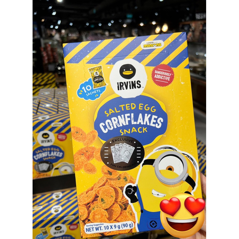 พร้อส่ง ขนม Irvins x minions cornflakes salted egg คอนเฟลคไข่เค็ม