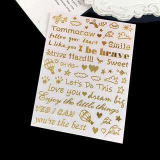 พร้อมส่ง!! สติ๊กเกอร์ตัวอักษรติดเล็บ ตกแต่งเรซิ่น ตกแต่งโทรศัพท์ small alphabet sticker (03ST014)
