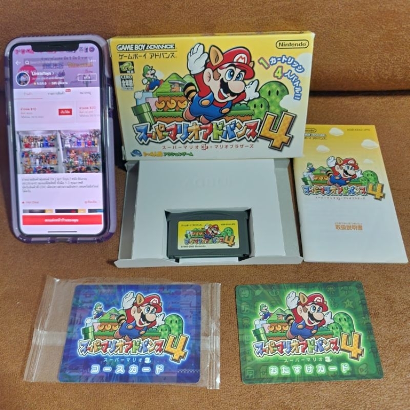 🎮🇯🇵💯 ตลับเกมบอยแท้ [GBA] Super Mario Advance 4 [AGB-P-AX4J-JPN] ซุปเปอร์มาริโอ้ GAMEBOY ADVANCE